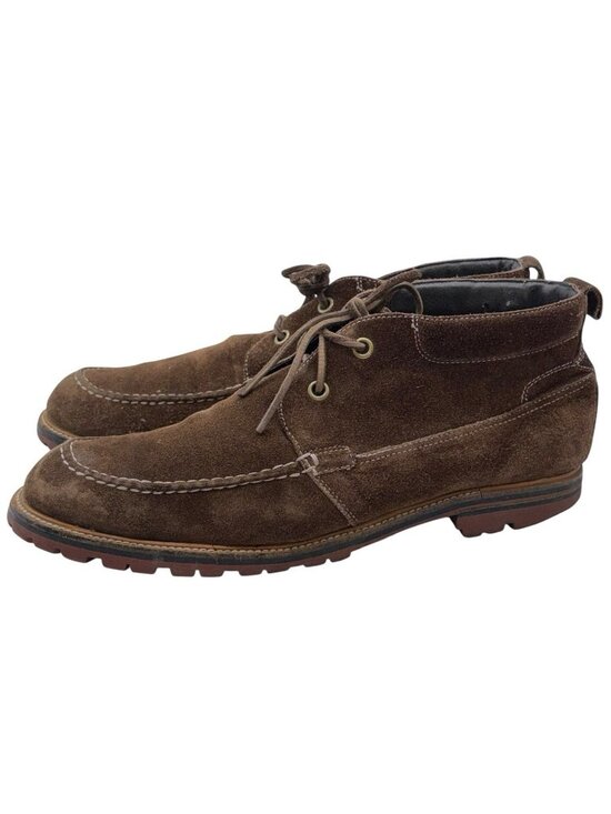 John Varvatos Boots Men\'s Size 13 M Chukka Lace Up Brown Suede Hipster Cap Toe main image 11